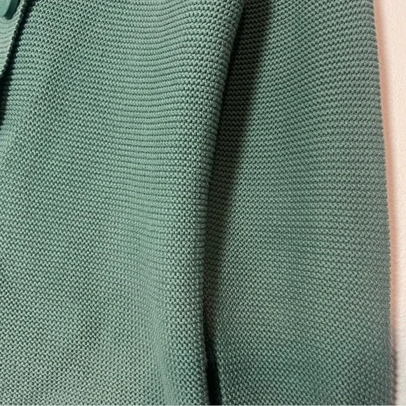 Knit Cardigan Green Snap Statement Large Button Front Size Large Cotton - Picture 9 of 10